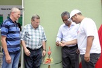 Momento em que a vela, que simboliza a campanha, foi acesa