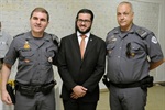 Matheus Erler e oficiais da Polícia Militar