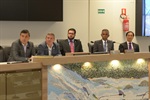 Vereadores Pedro Kawai, Pedro Cruz e Matheus Erler acompanharam homenagem