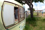 Quadro de luz ao lado do campo de futebol de areia ao lado do PSF Boa Esperança I