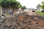 Parlamentar esteve no bairro para acompanhar o andamento das obras