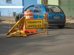 Obra na da avenida São Paulo com a rua da Glória