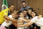 Bandeira e Erler recebem alunos do Colégio Anglo Cidade Alta