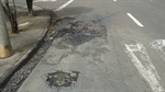 Trecho da avenida Luis Ralph Benatti com problemas