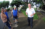 Abdala conversou com vizinhos da praça Tuiuti