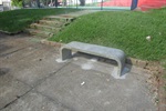Praça após os trabalhos da equipe responsável