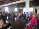 Reunião no centro comunitário do bairro Anhumas 