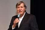 Pedro Polizel em fala durante o evento