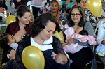 Mães participaram do "mamaço" ao final do evento