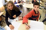 Adelita e o filho Eduardo começaram aulas do projeto