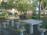 Ação da Sedema na praça do bairro Santa Ignês