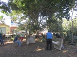 Ação da Sedema na praça do bairro Santa Ignês