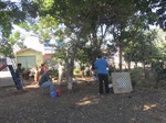 Ação da Sedema na praça do bairro Santa Ignês