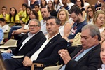 Entre apresentações musicais e palestra, secretário anunciou reformas de escolas