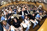 Entre apresentações musicais e palestra, secretário anunciou reformas de escolas