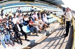Estádio Barão da Serra Negra recebeu, nesta terça-feira, autoridades para comemorar a marca de 10 mil crianças atendidas no projeto Clinica Hyundai de Futebol Infantil