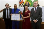 Anfiteatro do Centro Cívico recebeu a solenidade, de iniciativa de Maestro Jonson