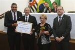 Anfiteatro do Centro Cívico recebeu a solenidade, de iniciativa de Maestro Jonson