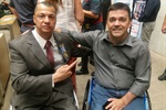 Bandeira participou de homenagem ao Dia do Policial Militar Portador de Deficiência Física, nesta sexta-feira