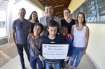 Câmara parabeniza aluno com deficiência visual em obra no Salãozinho
