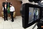Fernando Mason foi recebido pelo vereador Matheus Erler, presidente da Câmara