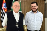 Fernando Mason foi recebido pelo vereador Matheus Erler, presidente da Câmara