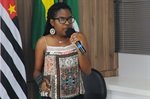 A representante do Coletivo Marias de Luta, Pâmela Cristina de Oliveira