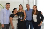 Pedro Kawai parabeniza Gleyciane Frois de Morais