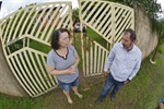 Zezinho Pereira e a moradora Simone Nascimento. 