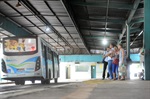 No Terminal Piracicamirim, Lair Braga conversou com usuários do transporte público