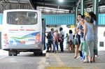 No Terminal Piracicamirim, Lair Braga conversou com usuários do transporte público
