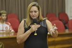 Coronel Adriana falou aos alunos sobre a importância de tomar decisões corretas