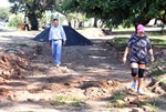 Obra da pista de caminhada estava há seis meses abandonada