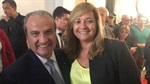 Coronel Adriana abraça Mágino Alves Barbosa Filho, secretário de segurança pública