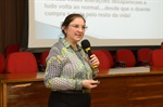 Vanderli Marchiori, nutricionista, foi a primeira palestrante do dia 