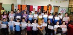 Coronel Adriana participou da entrega do certificado de conclusão do Proerd aos 135 alunos do 5° ano da Escola Estadual Prof° Mirandolina de Almeida Canto do Proerd de 135 alunos. 