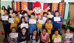 Coronel Adriana participou da entrega do certificado de conclusão do Proerd aos 135 alunos do 5° ano da Escola Estadual Prof° Mirandolina de Almeida Canto do Proerd de 135 alunos. 