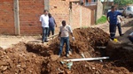 Obras sendo realizadas na comunidade do Cantagalo