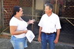 Locais estavam com buracos e um deles moradores solicitam a sinalização de solo