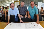Anúncio da construção da base da 5ª Companhia em Santa Teresinha lotou sala de reuniões no Centro Cívico