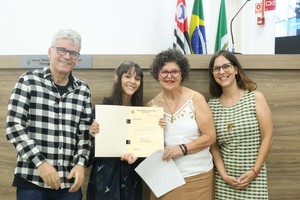 Produção audiovisual de estudante é reconhecida em sessão da Câmara