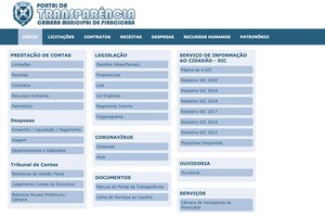 Portal da Transparência traz as contas da Câmara e Prefeitura de 2020