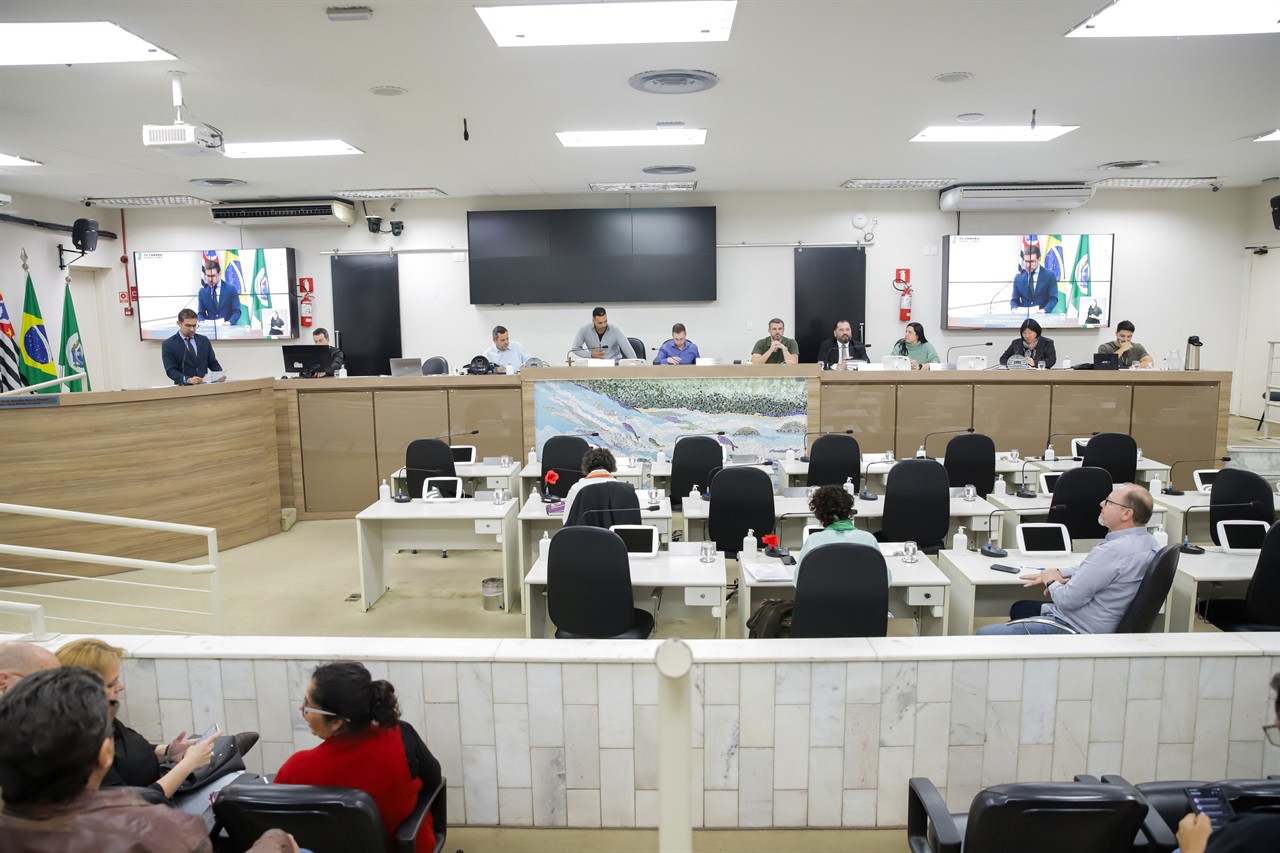 A audiência pública desta terça-feira (17) foi realizada no Plenário "Francisco Antonio Coelho"