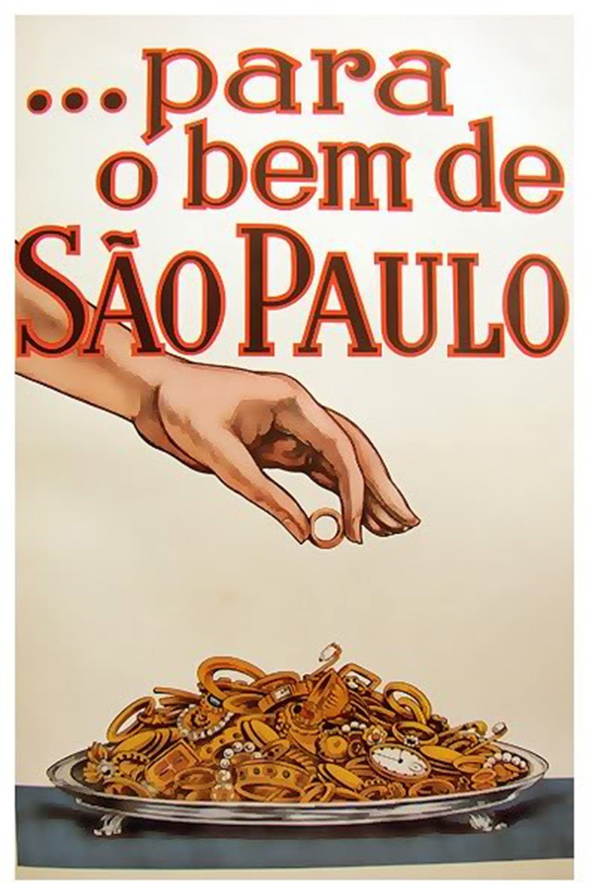 Cartaz que itnegrou a campanha da Revolução Constitucionalista de 1932