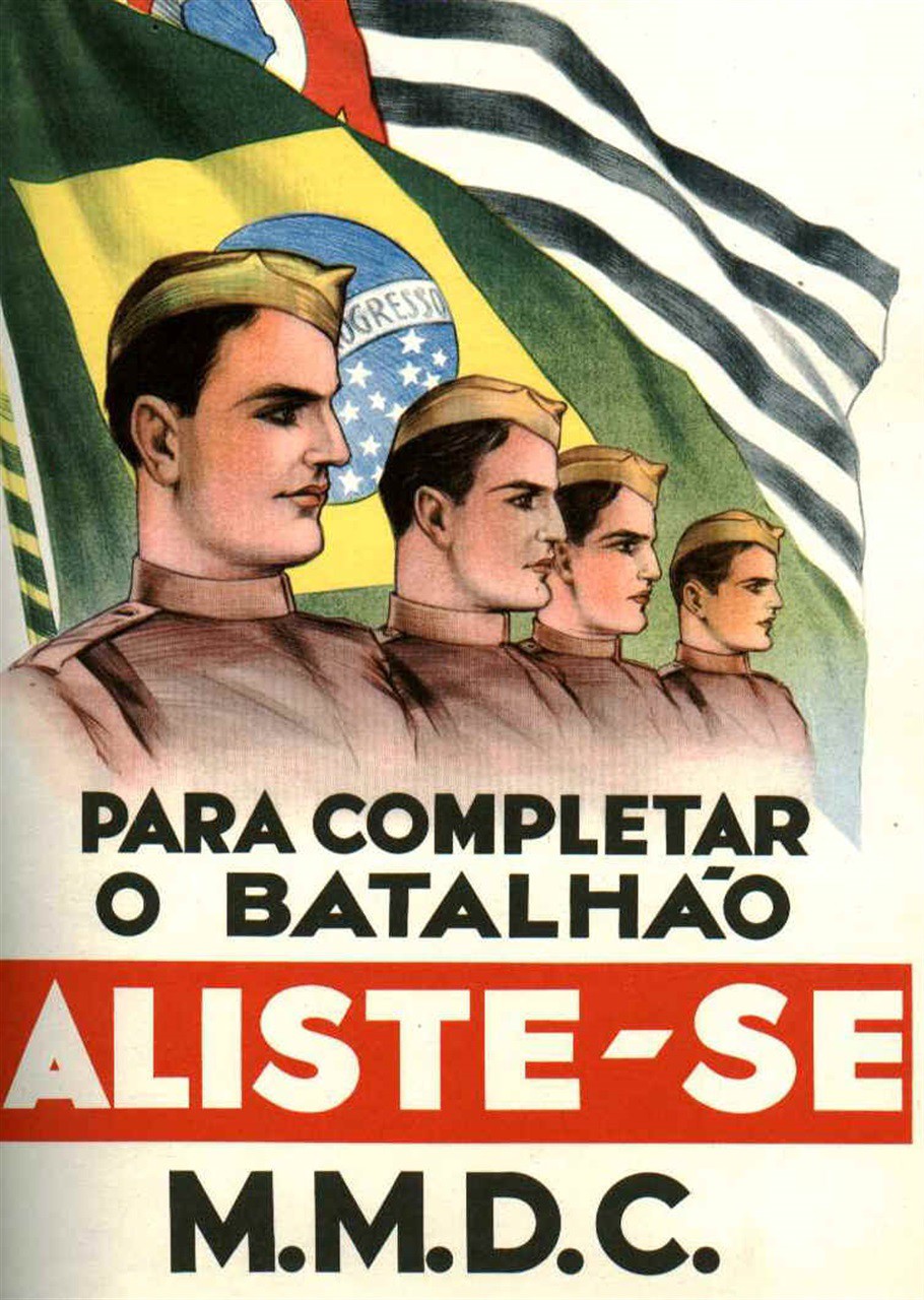 Cartaz que itnegrou a campanha da Revolução Constitucionalista de 1932