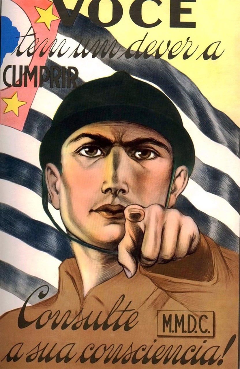 Cartaz que itnegrou a campanha da Revolução Constitucionalista de 1932