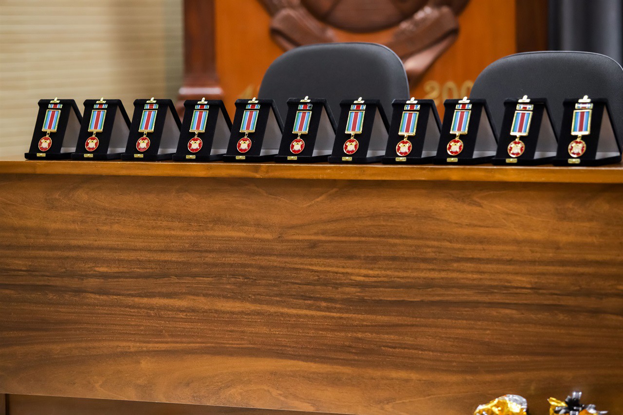 Solenidade de entrega da medalha Bombeiro do Ano