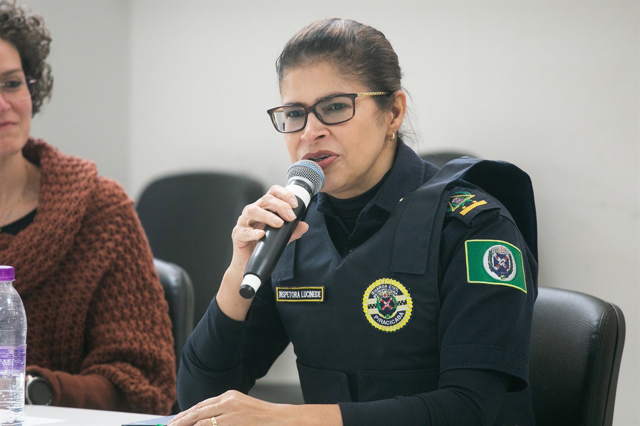 Inspetora Lucineide Maciel, coordenadora da Patrulha Maria da Penha, 