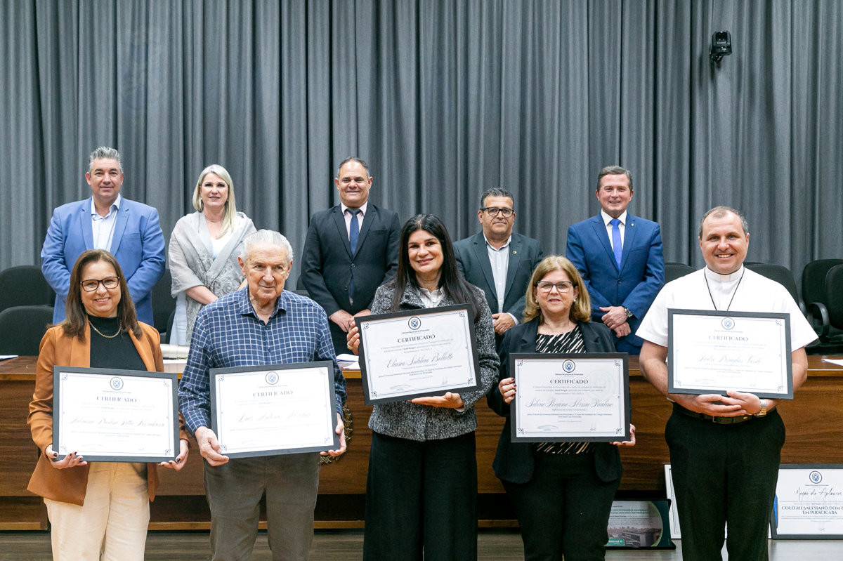 Homenageados da noite