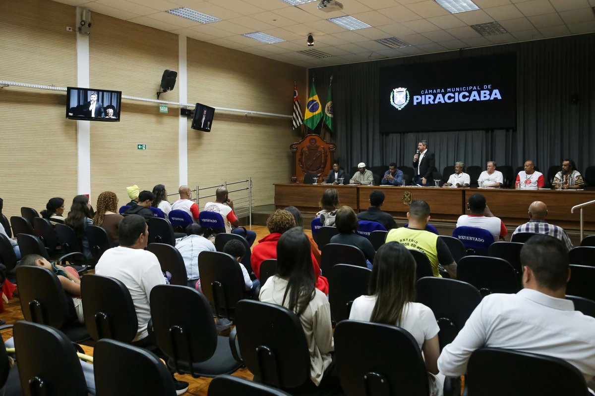 Público acompanha a reunião solene em tributo à capoeira